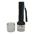 Black Mica Blender flashlight with grinder and clear container base