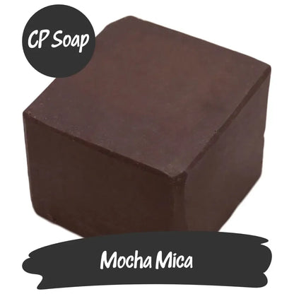 Mocha Brown Mica for CP soap, showcasing rich brown tones and shimmer for elegant handmade creations.
