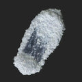 Mystic Blue White Mica Glitter: white crystalline granular substance with gray patch