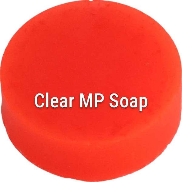 Fluorescent Neon Deep Orange Clear Melt & Pour Soap sample