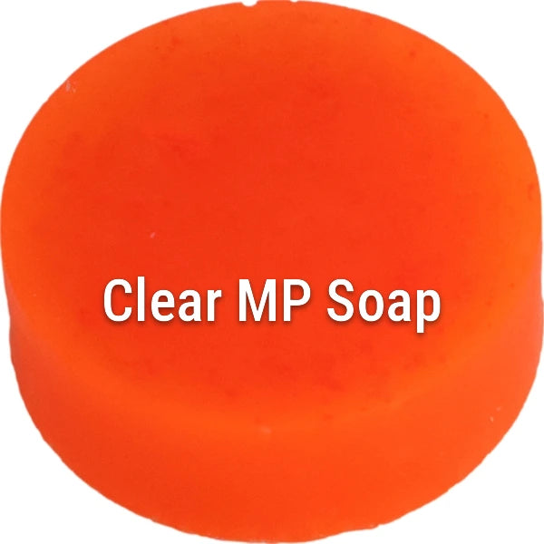 Fluorescent Neon Orange Clear Melt & Pour Soap sample