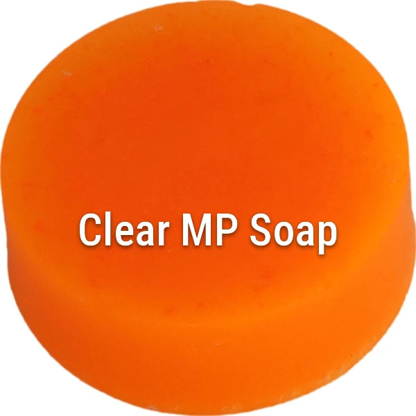 Fluorescent Neon Orange-Yellow Clear Melt & Pour Soap sample