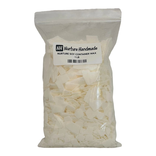 Bag of Nurture Handmade soy container wax on a white background