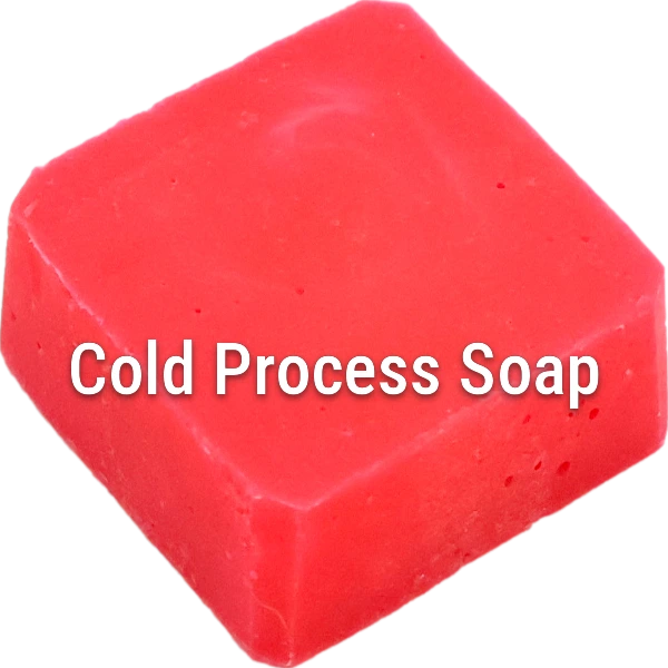 Fluorescent Neon Red Cold Process Soap sample