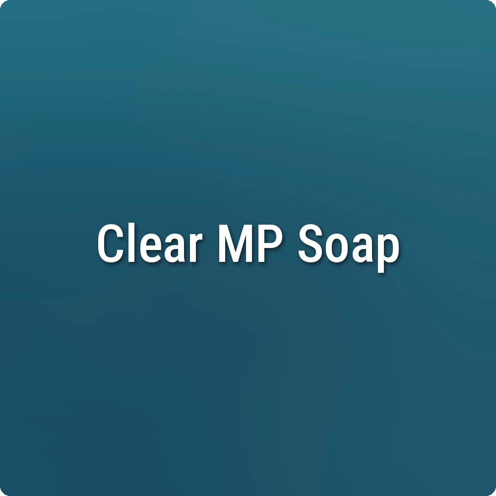 Peacock Blue Green Clear Melt & Pour Soap sample