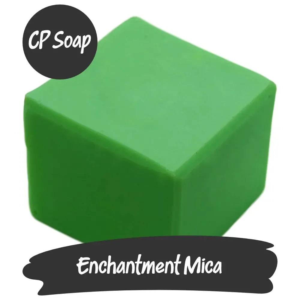 Enchantment Bright Green Mica in CP Soap