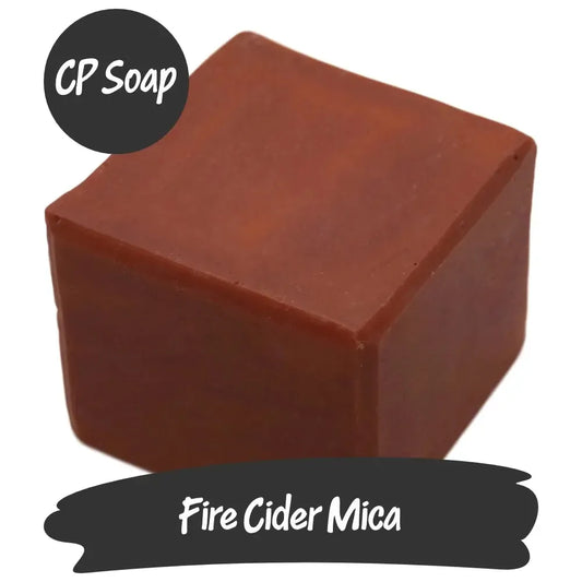 Fire Cider Dark Red Mica cube soap for cozy winter projects and vibrant color.