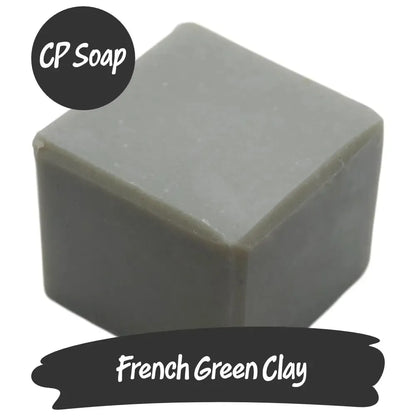 French Green Clay CP soap bar offering luxurious cleansing and detoxifying benefits for a spa-like experience.