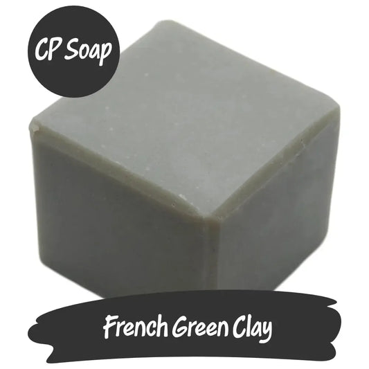 French Green Clay CP soap bar offering luxurious cleansing and detoxifying benefits for a spa-like experience.