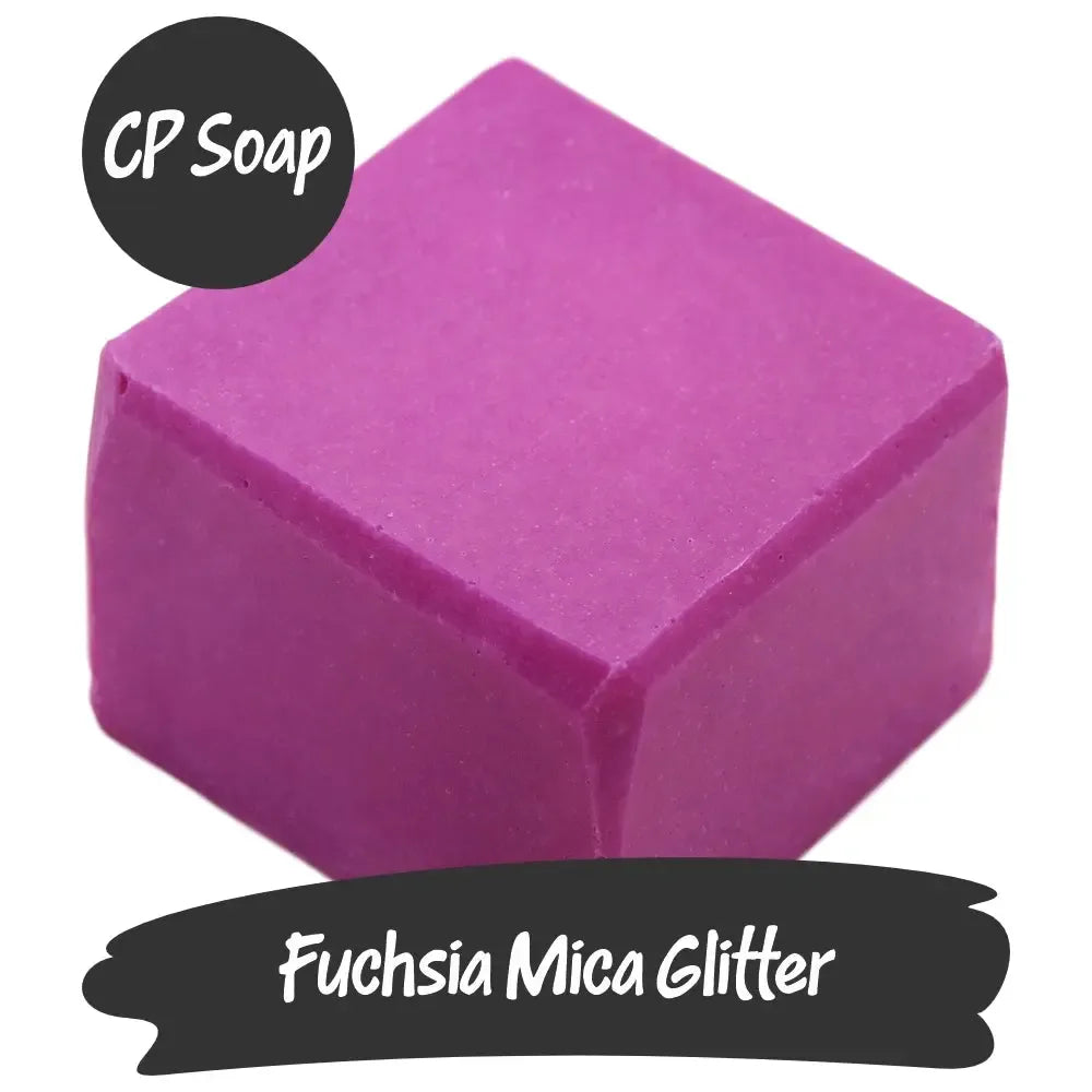 Fuchsia Pink Mica Glitter in CP soap - Nurture Handmade