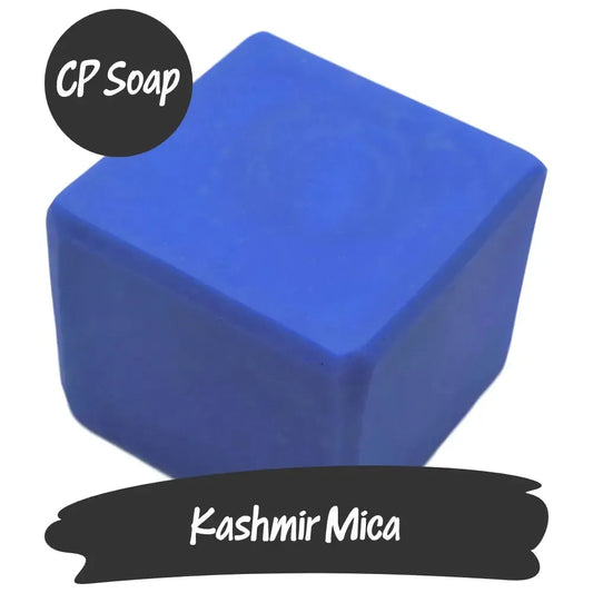 Kashmir Blue Mica cube for CP soap crafting, inspired by dreamy horizons and creative artistry.