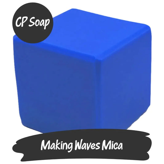 Making Waves Blue Mica Blend in CP Soap