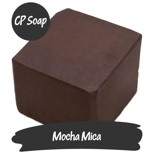 Mocha Brown Mica for CP soap, showcasing rich brown tones and shimmer for elegant handmade creations.