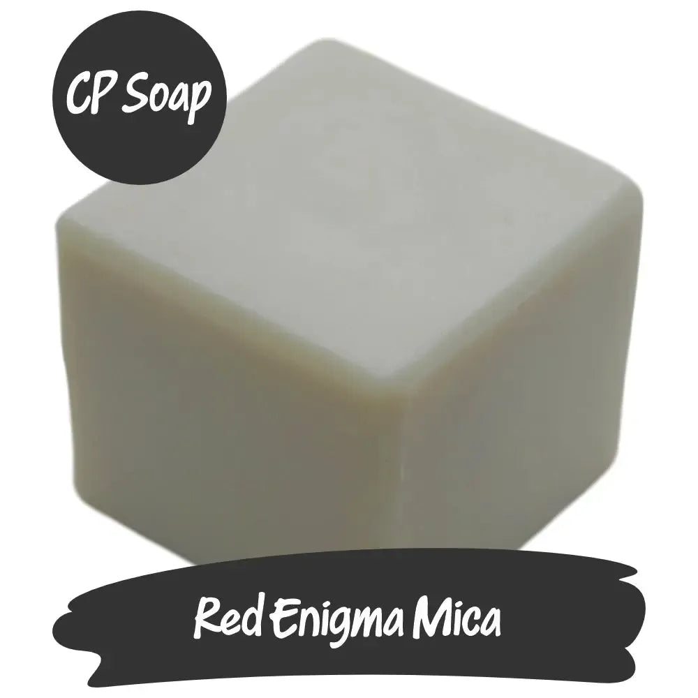 Red Enigma Mica in CP soap - Nurture Handmade