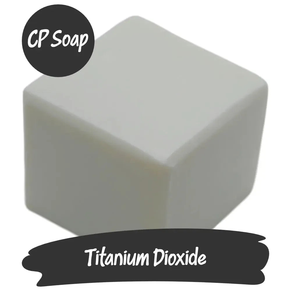 Titanium Dioxide block used in CP soap, showcasing its pure and high-quality formulation for DIY projects.