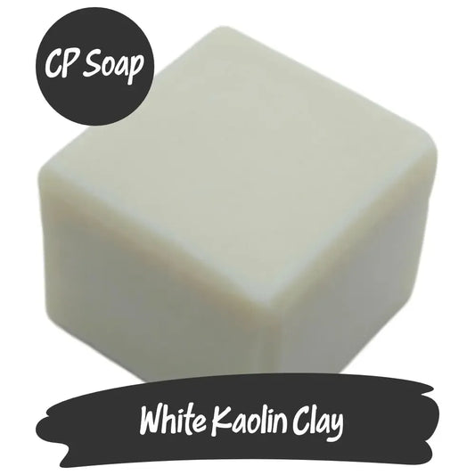 White Kaolin Clay CP Soap, ideal for silky lather and enhancing fragrance in handmade soaps.