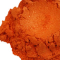 Vibrant Pulp Fiction Orange Mica glittery powder with fine sparkling texture