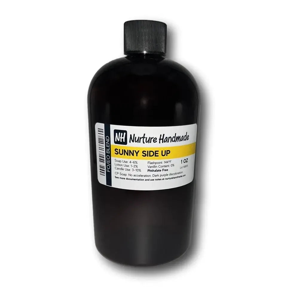 Sunny Side Up Fragrance Blend in dark amber bottle with black cap